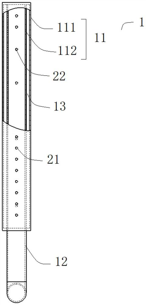 Gas injection device of semiconductor heat treatment equipment and semiconductor heat treatment equipment