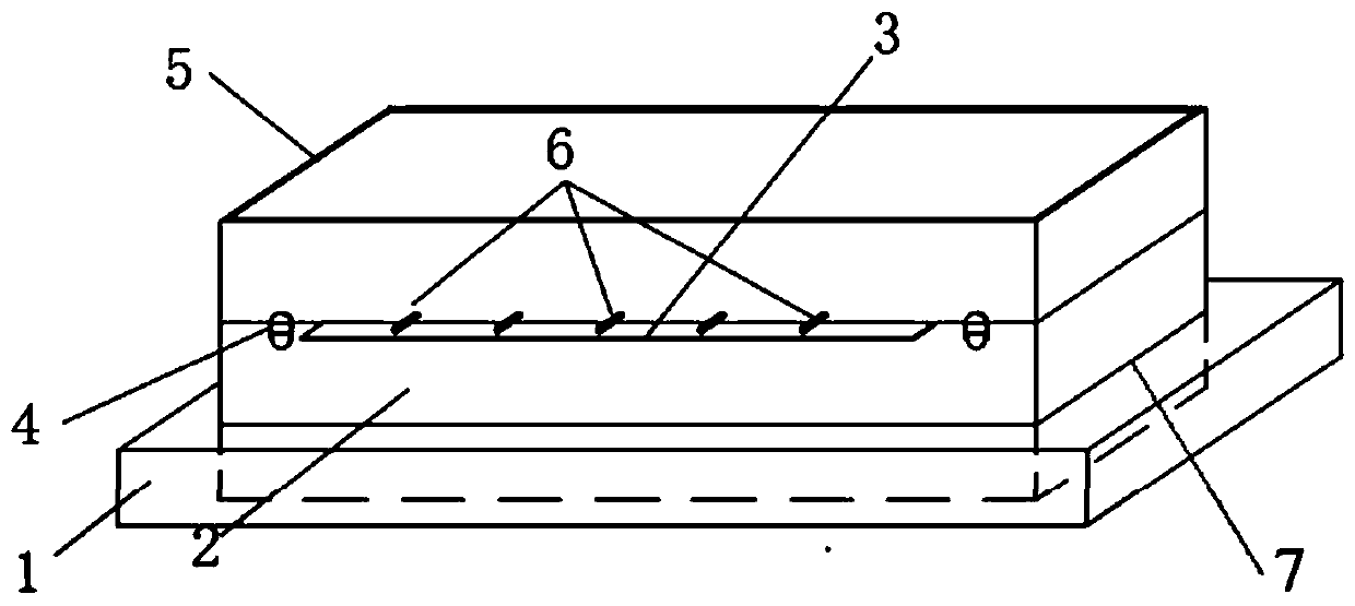 Forming test mold and method for chopped fiber-cement-based material test piece