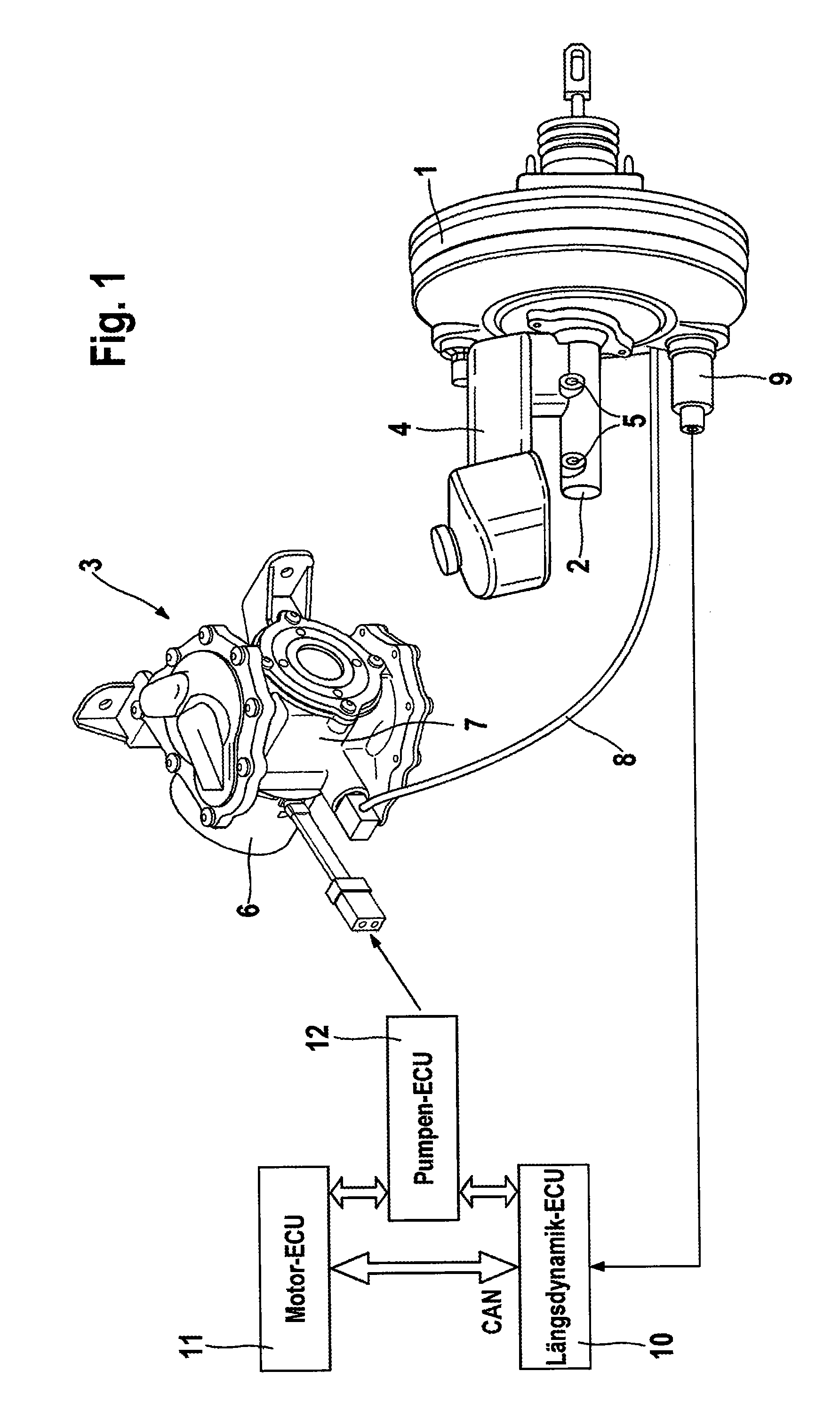 Method for Creating Low Pressure In A Brake Activation Device of a Motor Vehicle Brake System