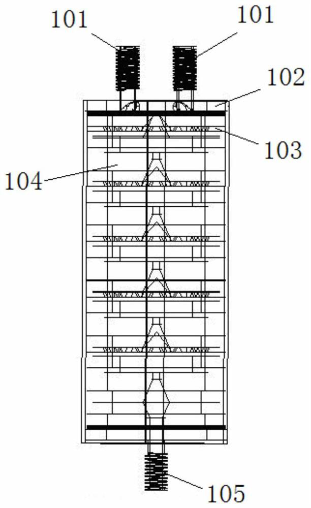 A device and method for preparing cycloaliphatic amines by continuous hydrogenation reduction of aromatic amines