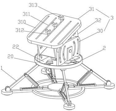 Variable-angle fixing test system for test piece in airplane discrete source impact damage test