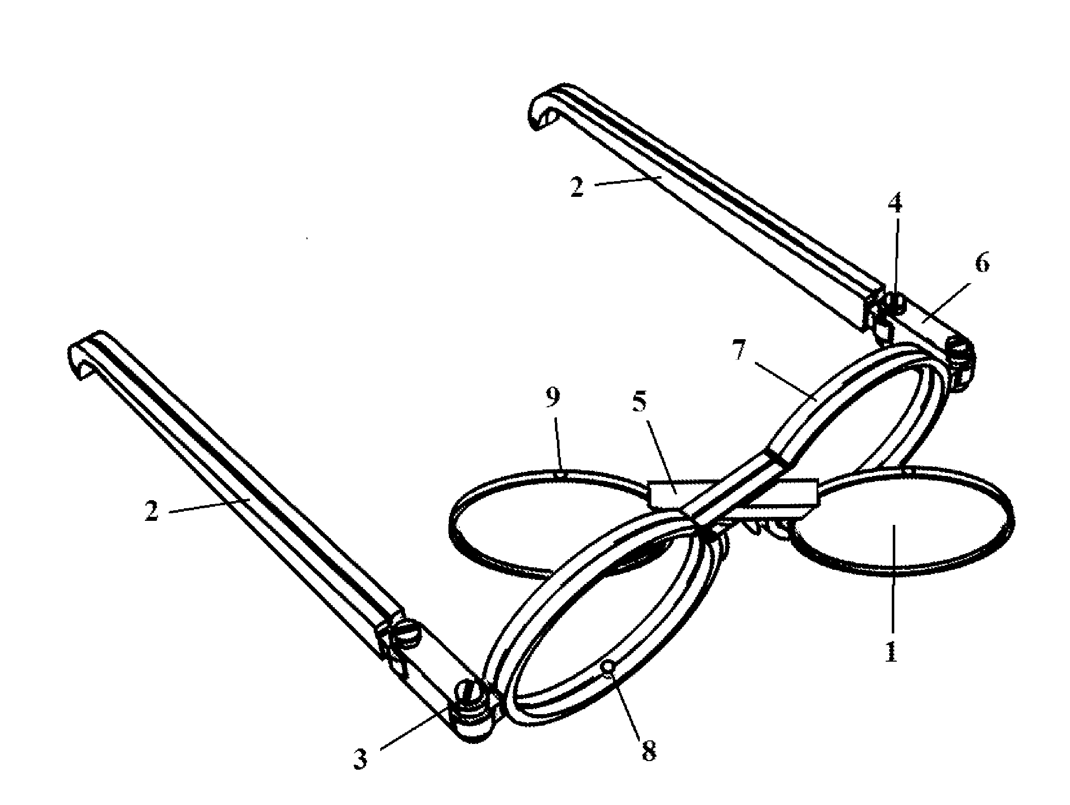 Reversable adjustable eyeglasses with polarized and/or prescription lenses