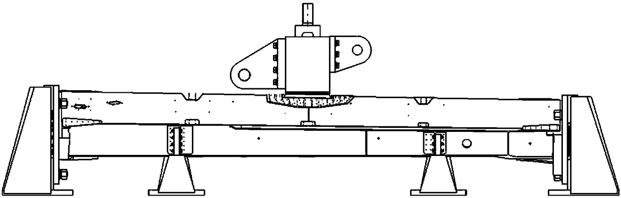 Main support beam fatigue test device