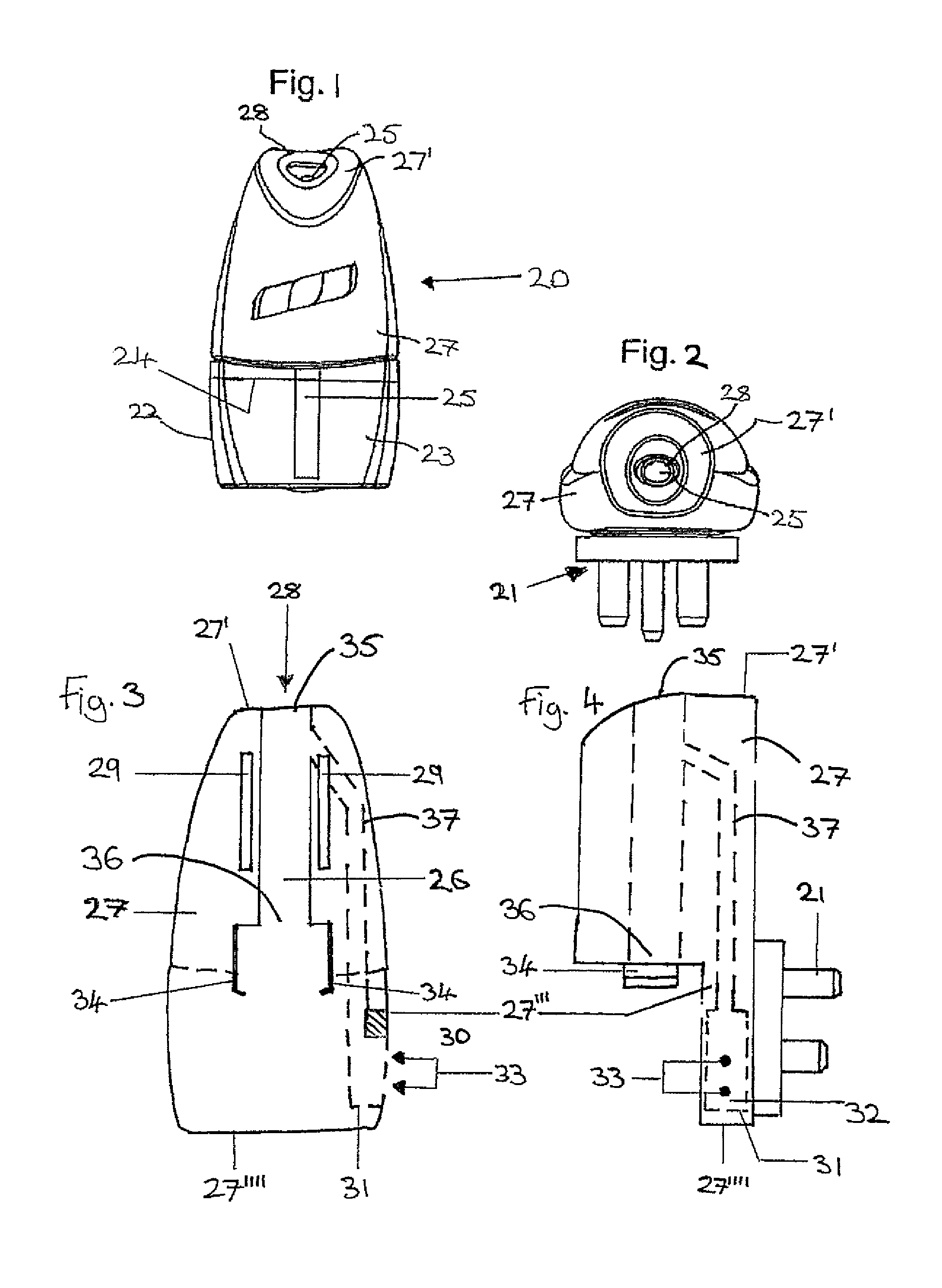 Air treatment agent dispenser with improved odour sensor functionality