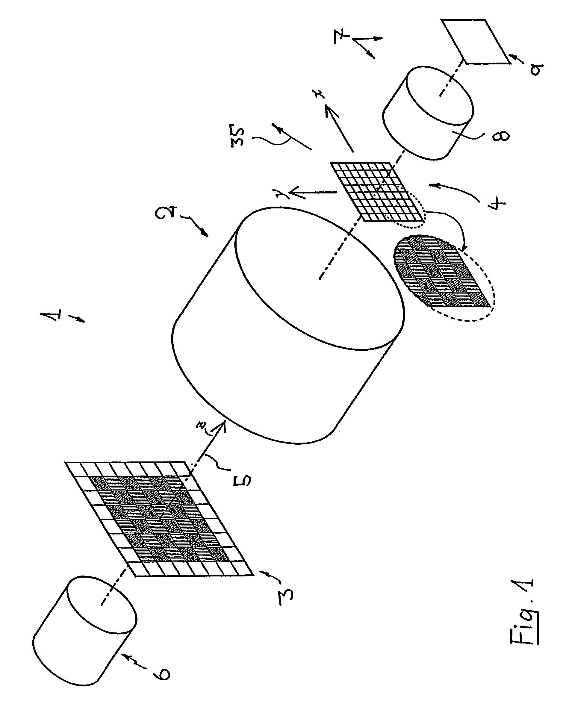 Moire method and measuring system for measuring the distortion of an optical imaging system