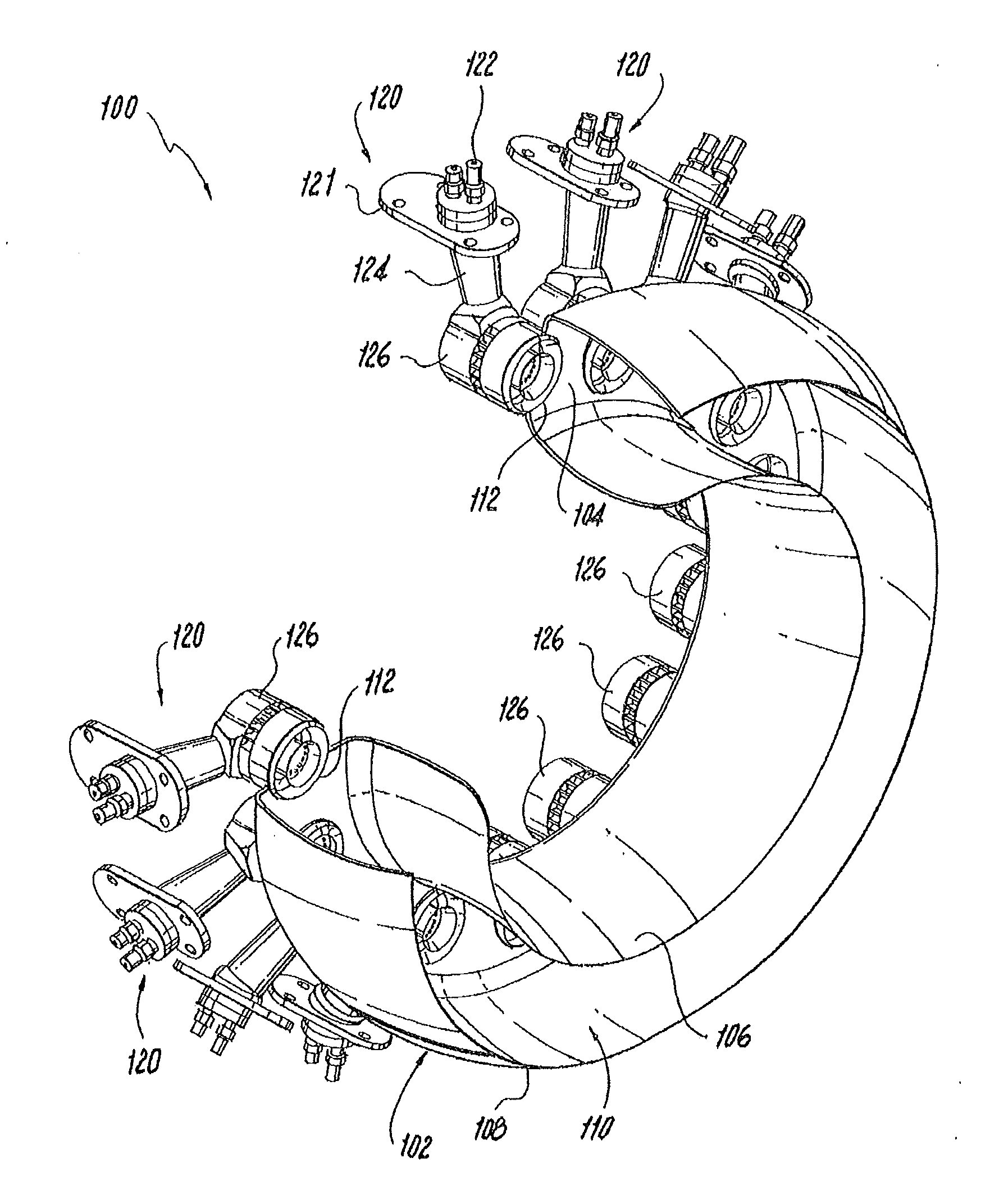 Recirculating product injection nozzle