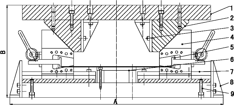 Metal sheet pre-stretching mold