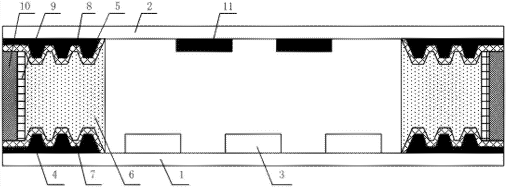 Organic light-emitting diode (OLED) display panel encapsulation structure, manufacturing method of OLED display panel encapsulation structure, and display device