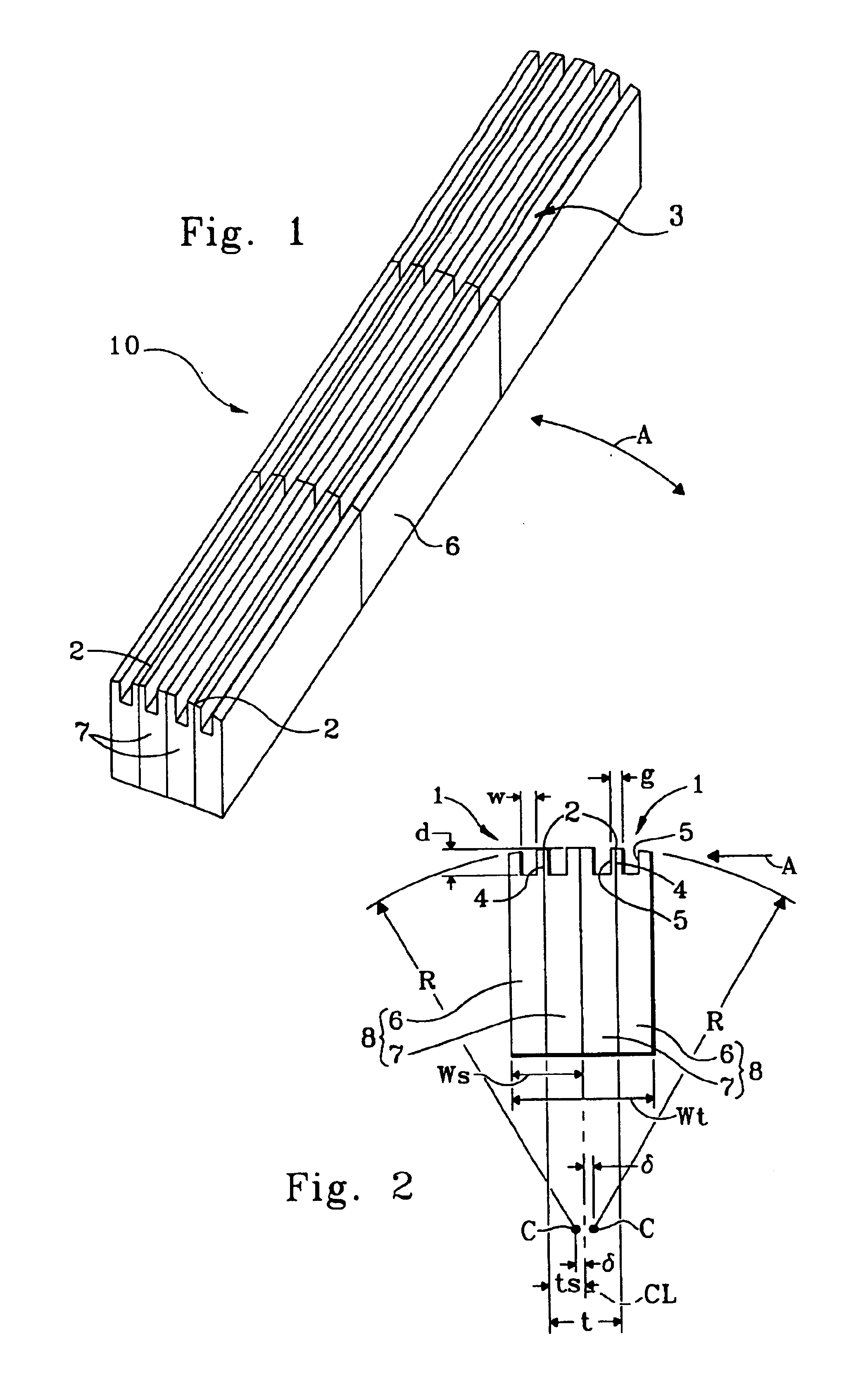 Read/write head for a magnetic tape device having grooves for reducing tape floating