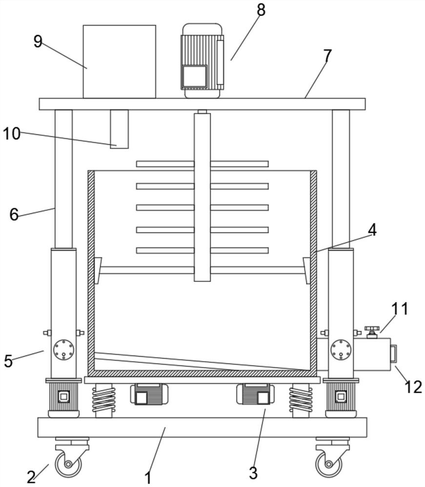 Processing device for lithium battery positive electrode material