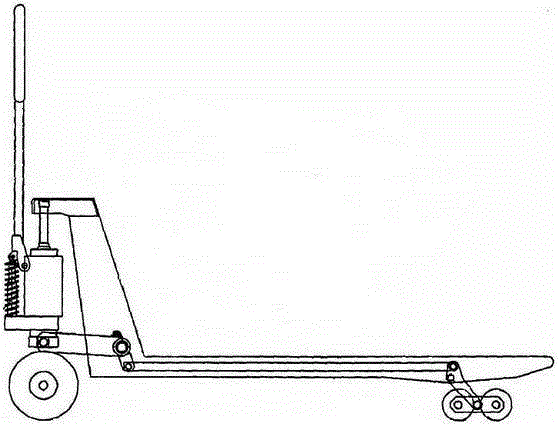 Frame lifting and linking device for manual carrier