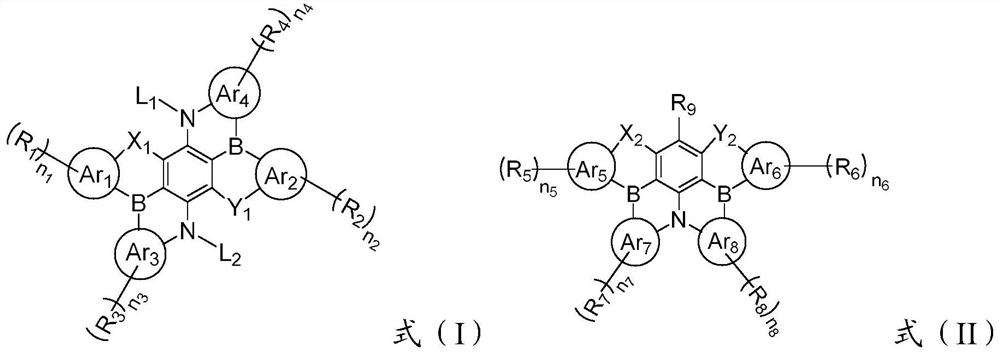 Fused ring compound containing two boron atoms and two oxygen atoms and organic electroluminescent device