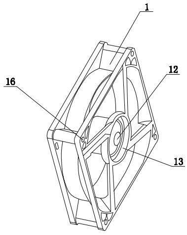 Glue-pouring waterproof axial flow fan convenient to produce