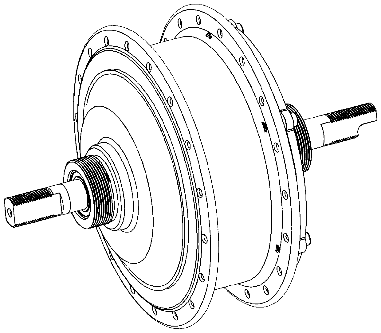 Geared hub motor of electric bicycle