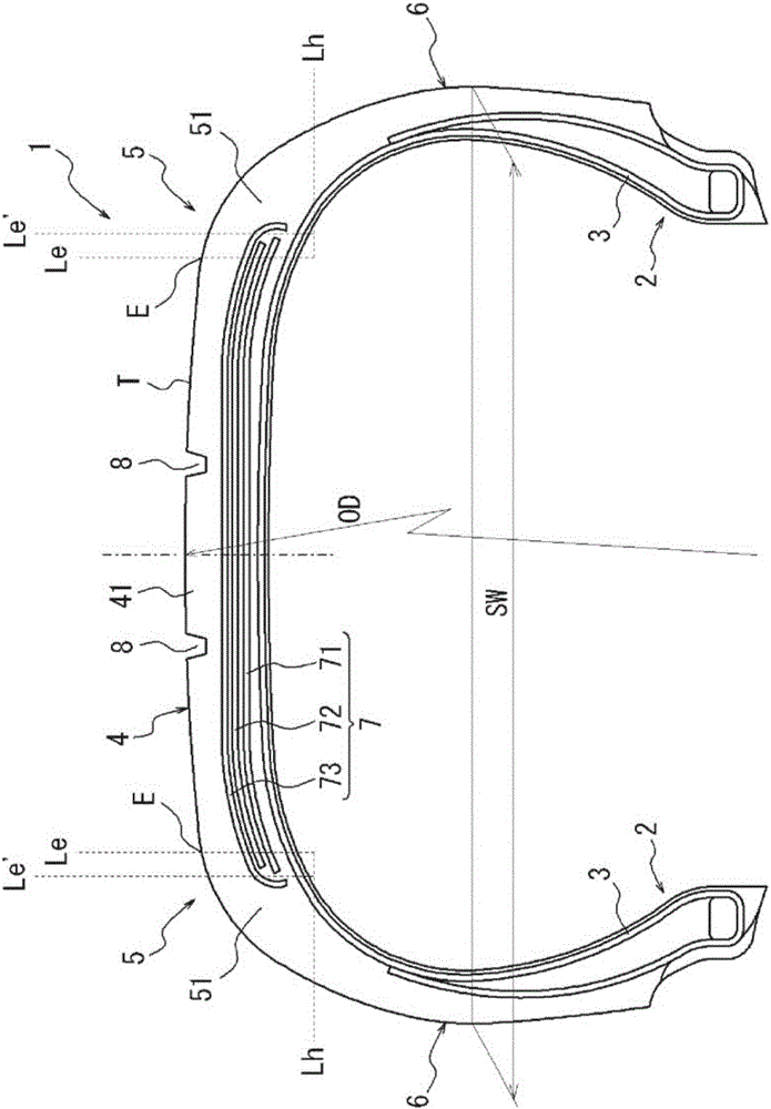 Pneumatic radial tire for use on passenger vehicle