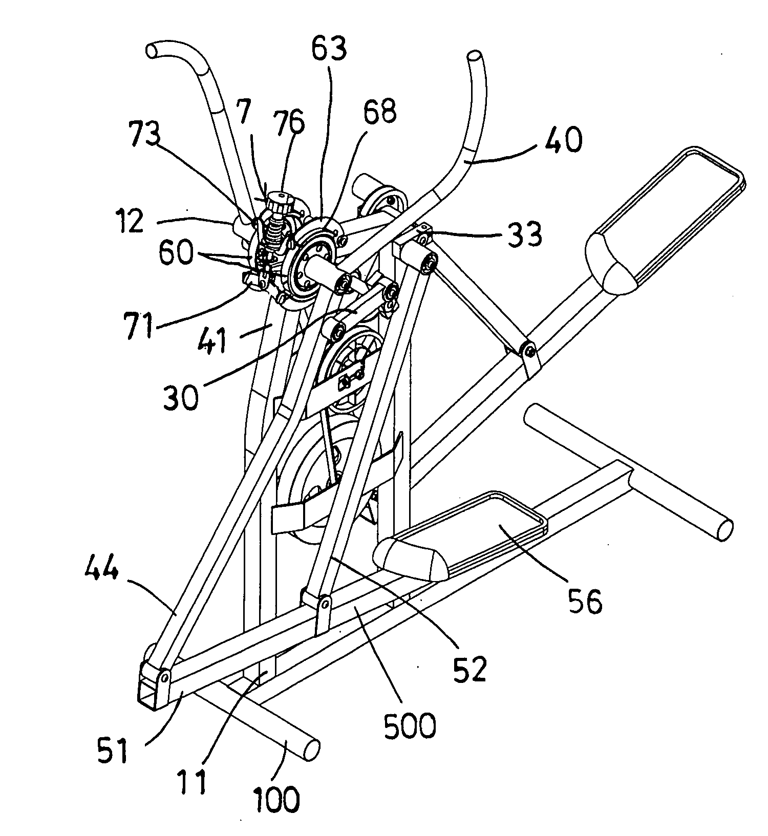 Stationary exercise  device