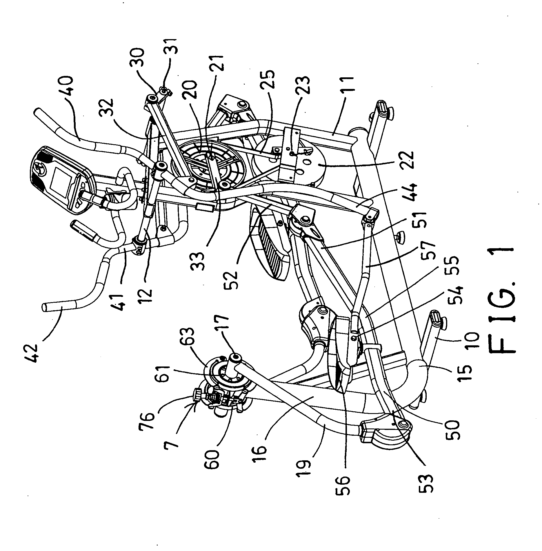 Stationary exercise  device