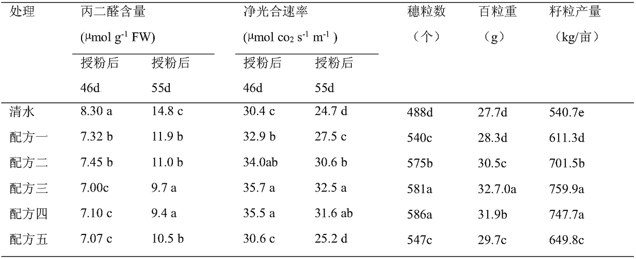 Anti-aging agent for promoting grain filling special for corn and application method thereof