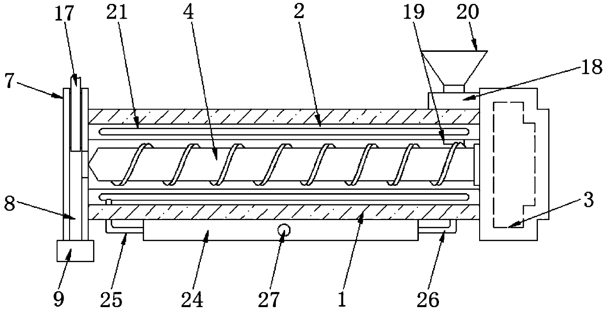 Screw barrel component for injection molding machine