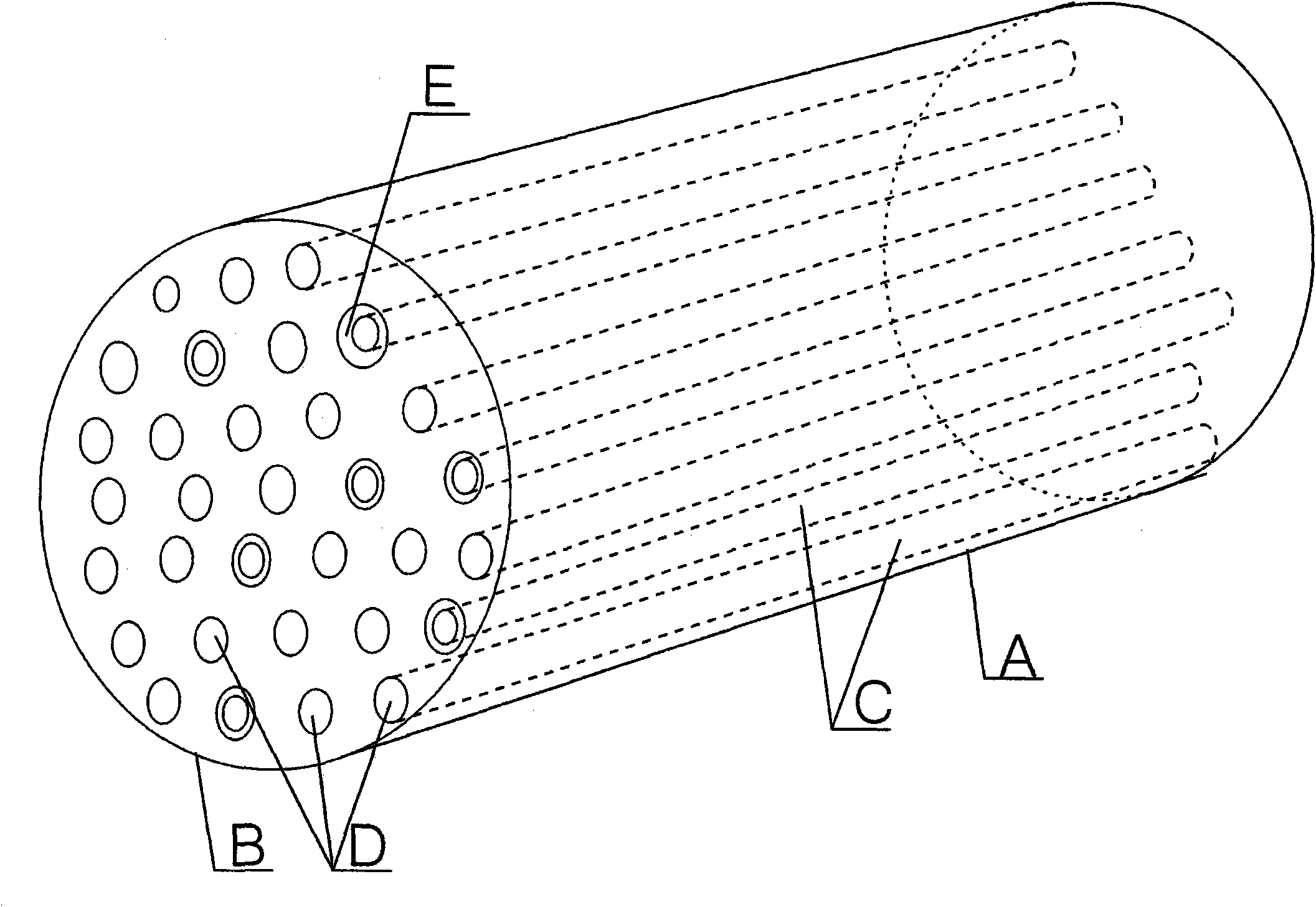 Helium mass spectrum leak detection fixture for tube plate welding seams of evaporator