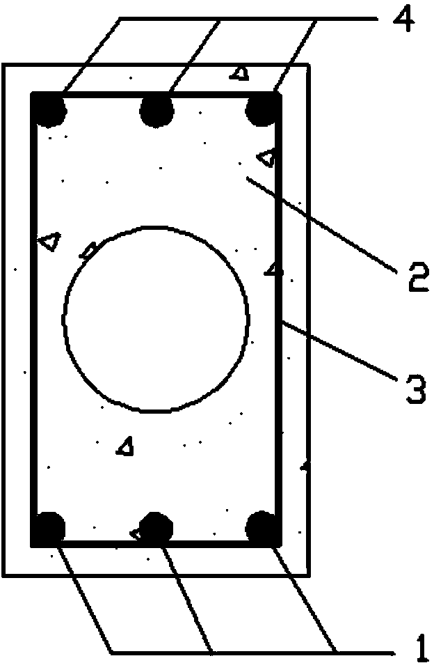 FRP (Fiber Reinforced Plastic) bar and fiber high-strength concrete beam component