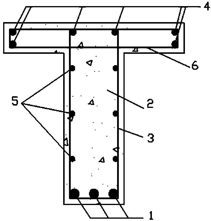 FRP (Fiber Reinforced Plastic) bar and fiber high-strength concrete beam component