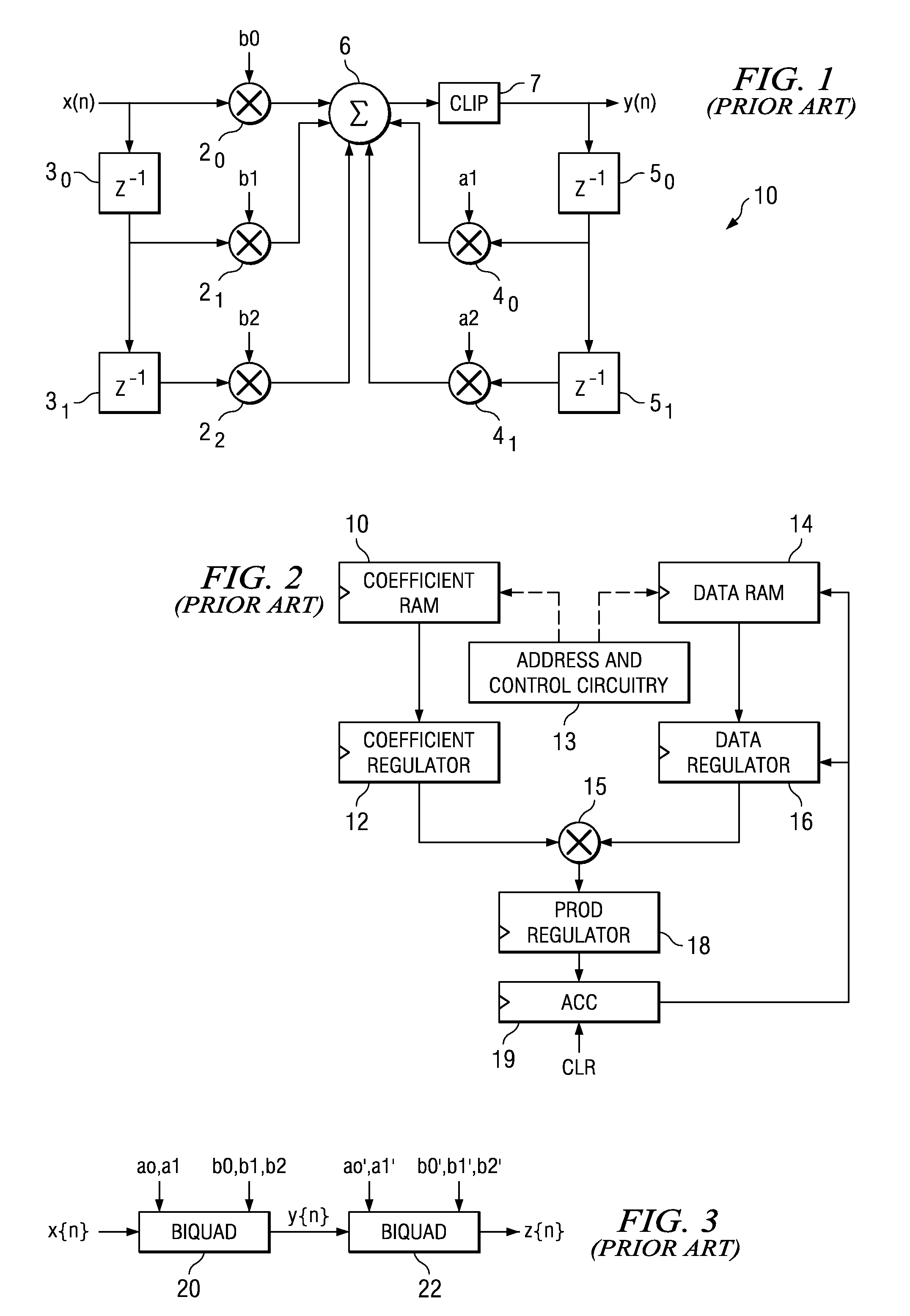 Biquad digital filter operating at maximum efficiency