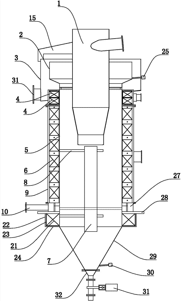 Electromagnetic elutriation fine separation machine