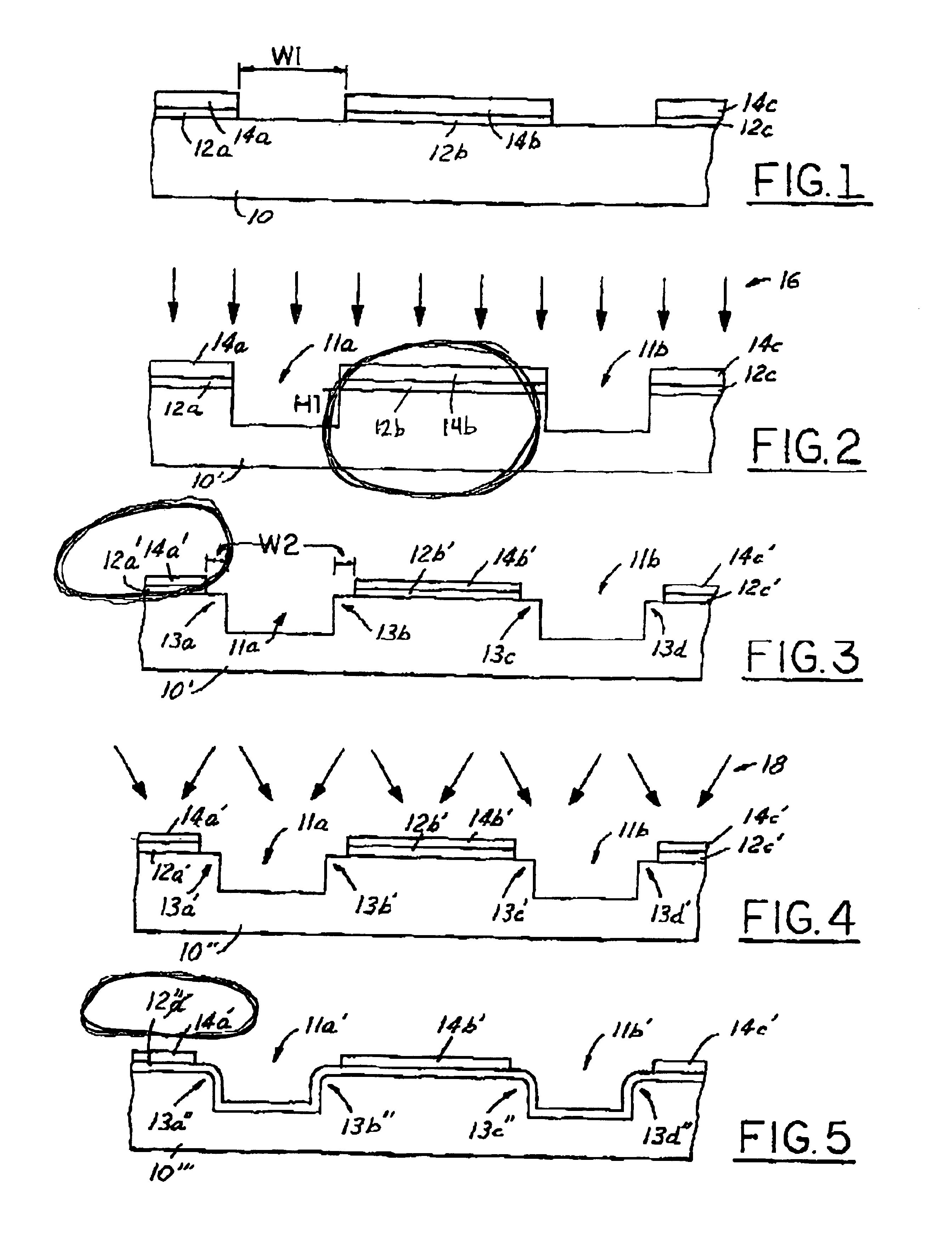 Ion implant method for topographic feature corner rounding