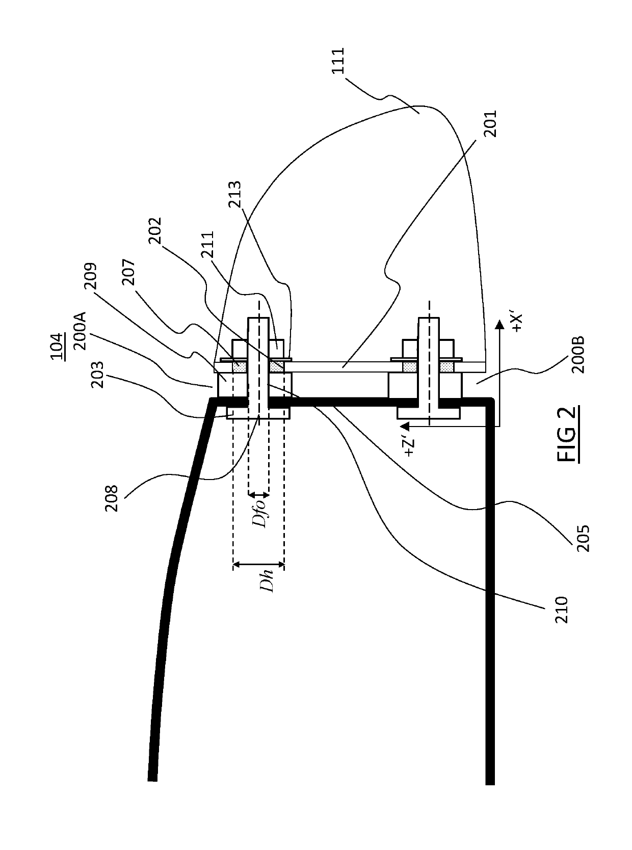 Aircraft joint with a curable composite bushing