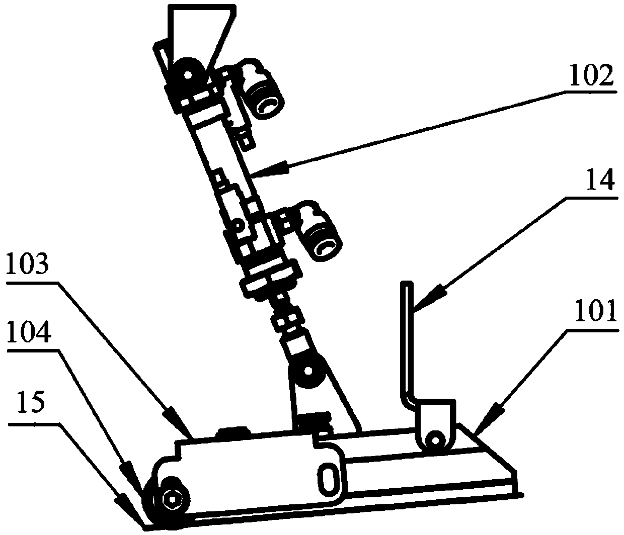 End executor of robot for steel coil labelling