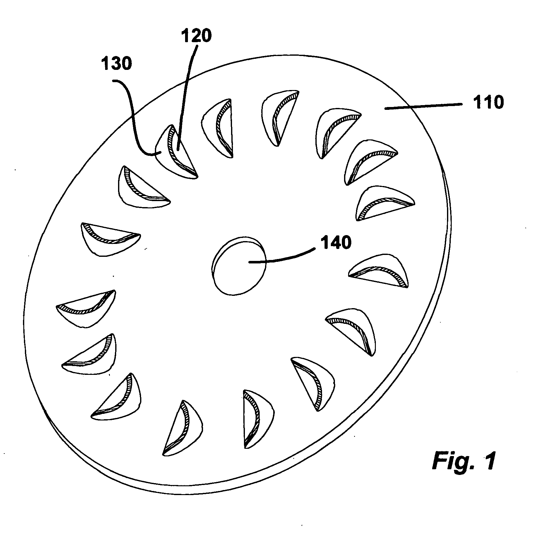 Slotted bladeless turbine disc