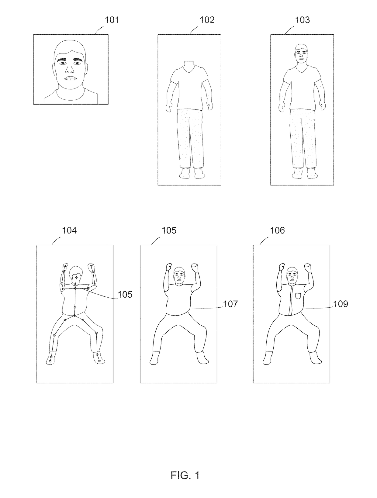 Producing realistic body movement using body Images