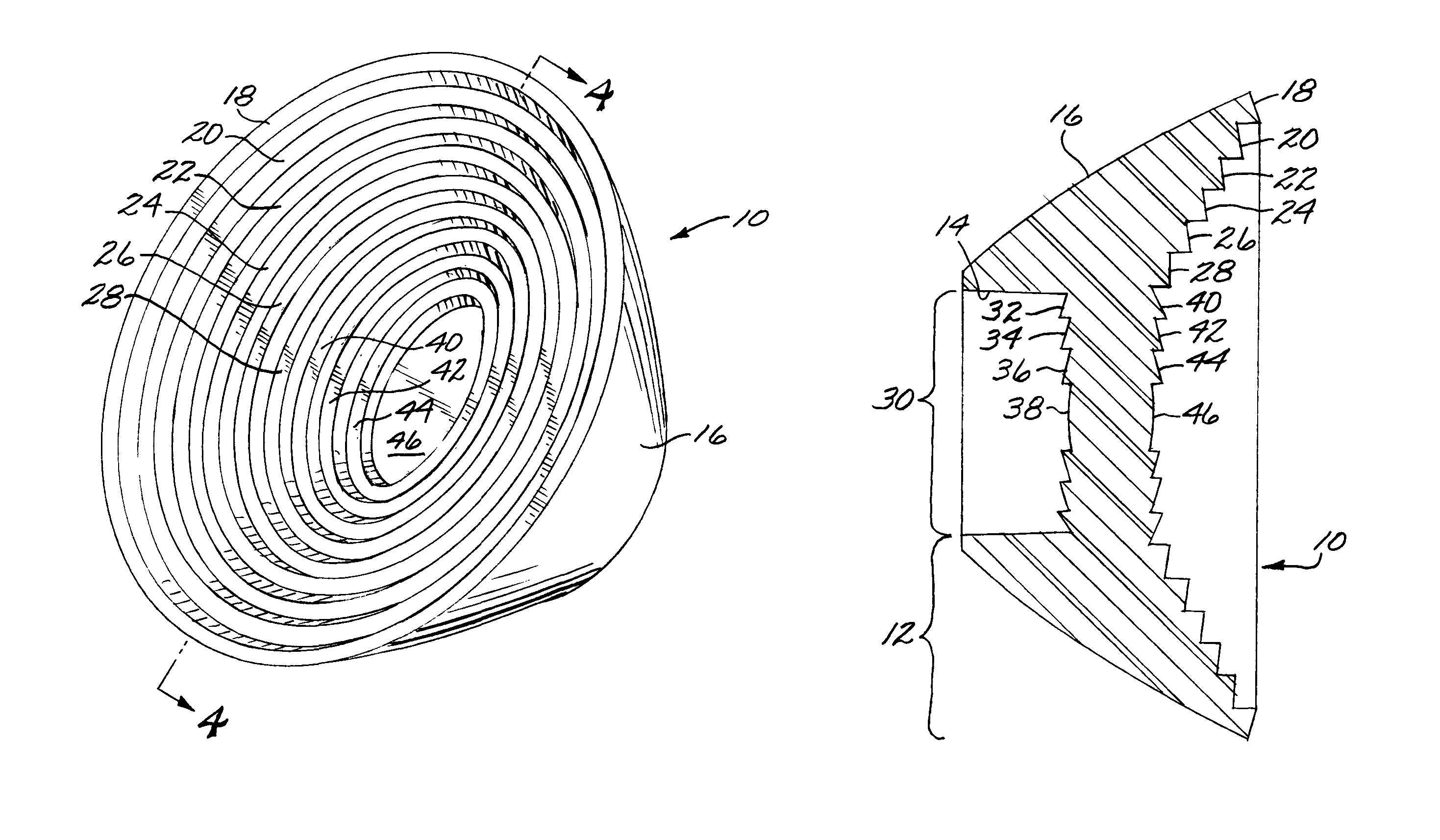 Thin stepped tulip lens