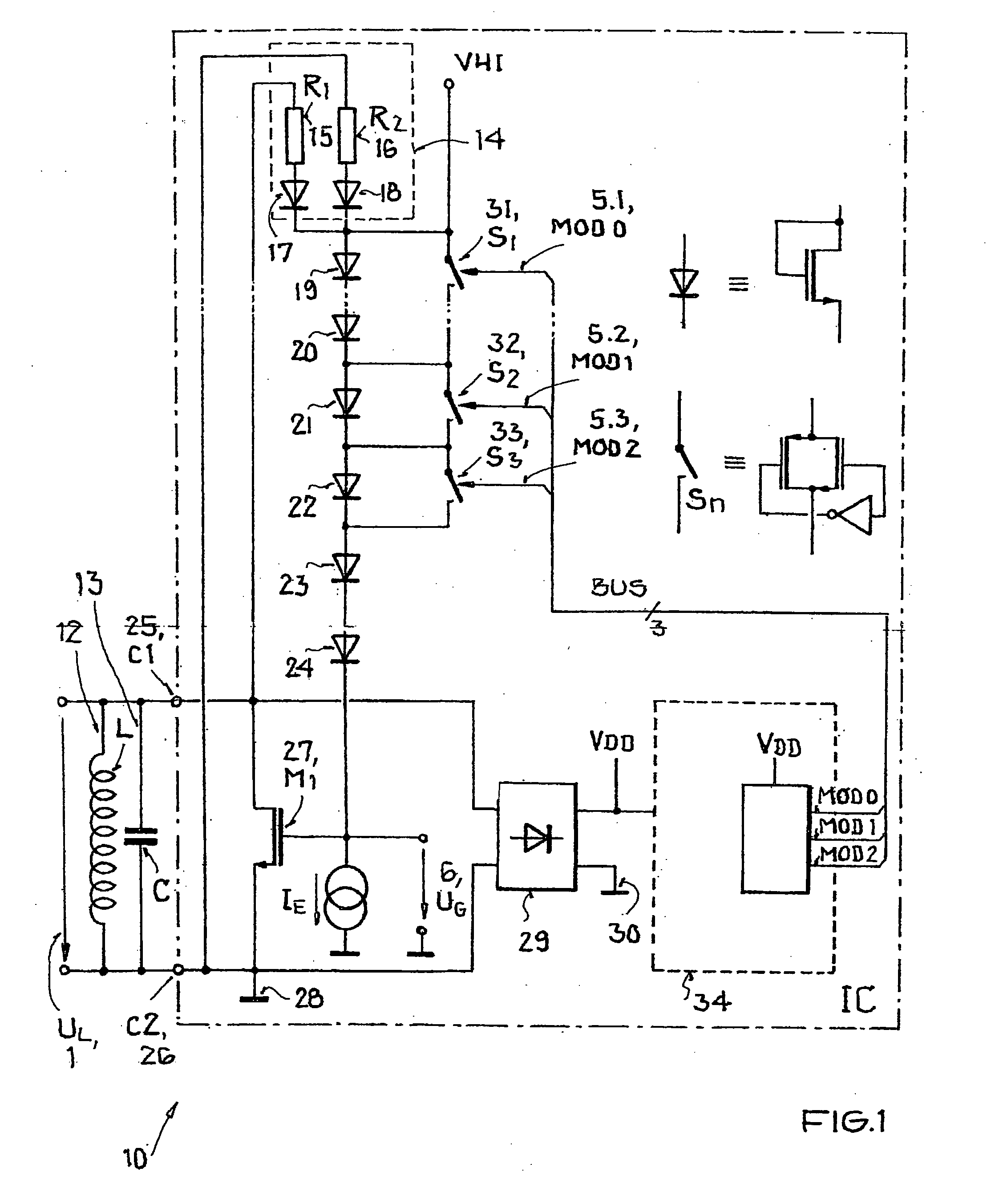 Method for voltage limitation in a transponder