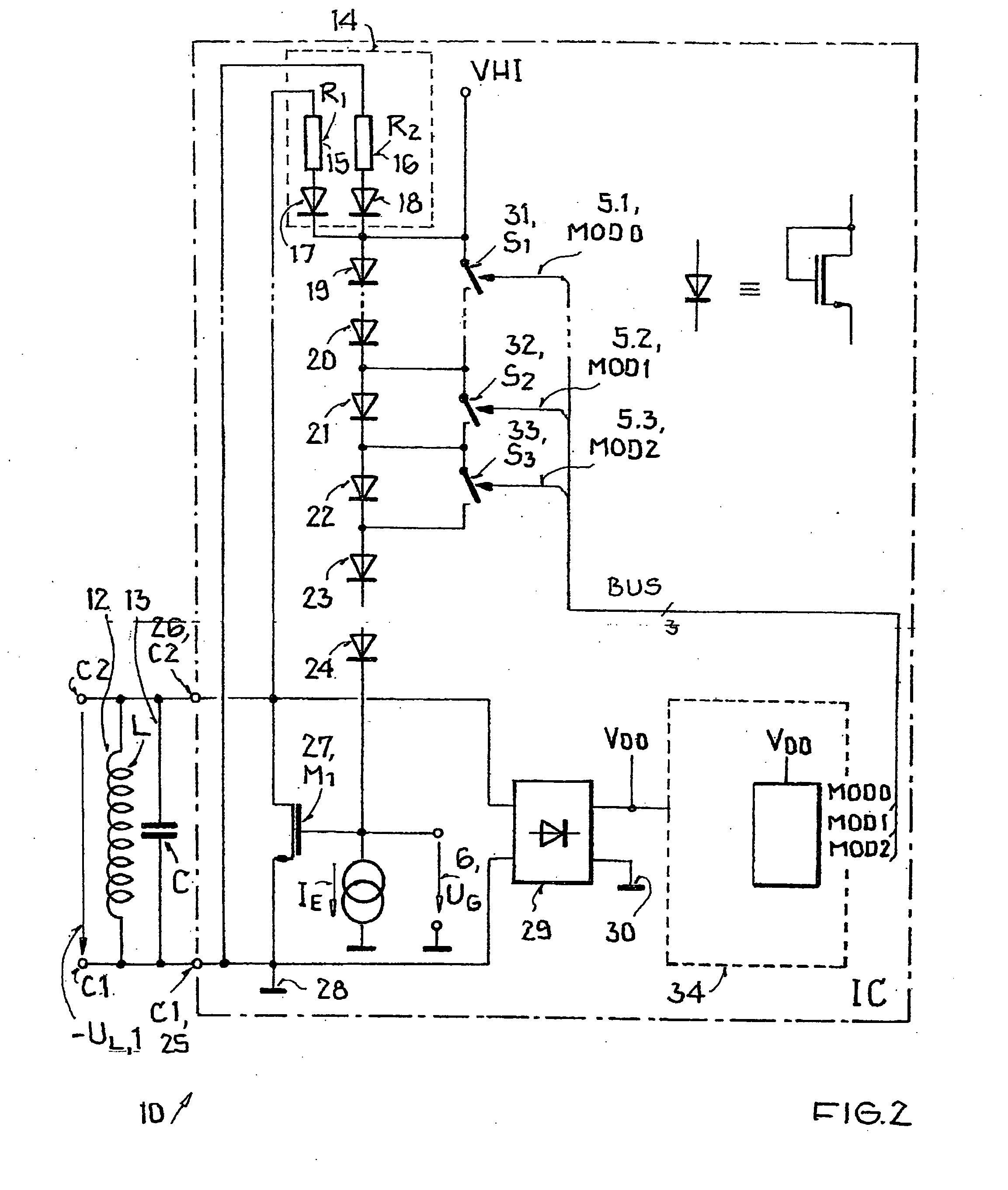 Method for voltage limitation in a transponder