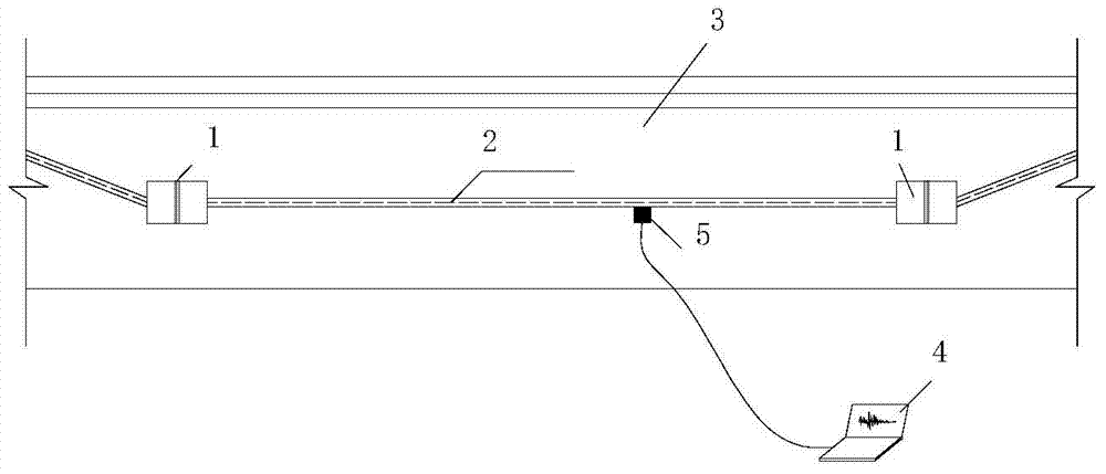 Method for precisely testing external prestressing tendon tensioning force