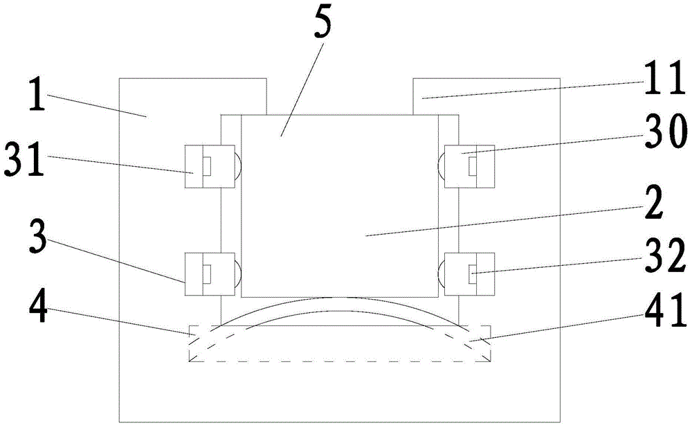 Guide rail device capable of preventing wearing