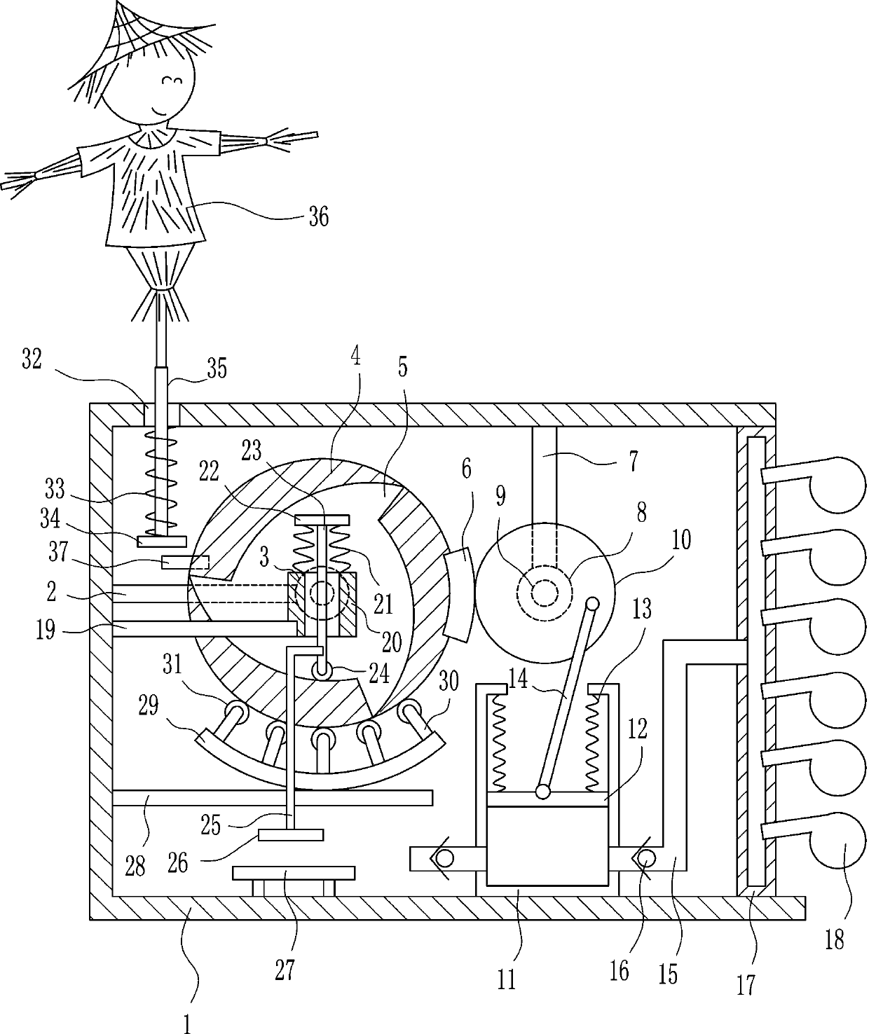 Sparrow repelling device for agricultural rice drying