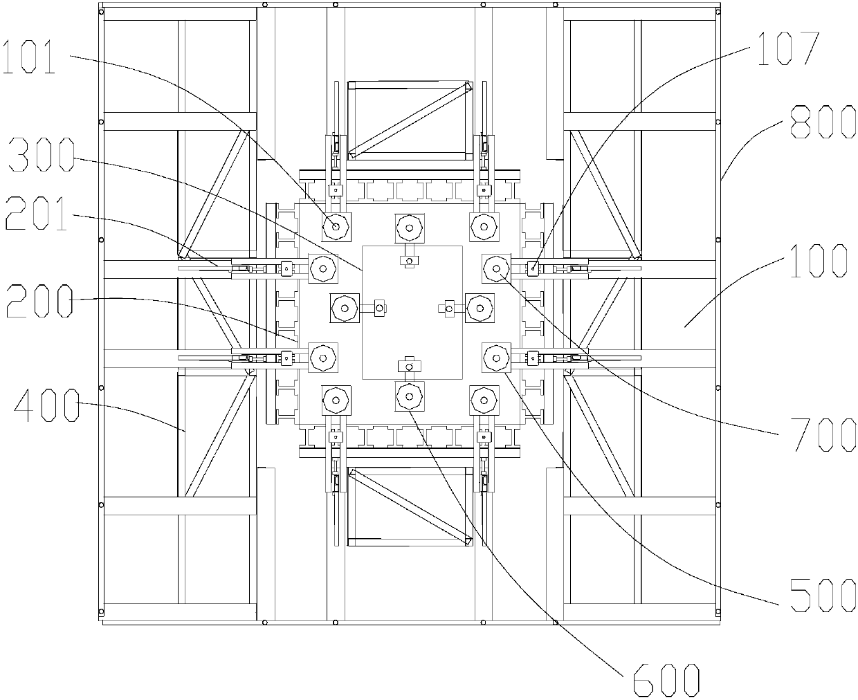 Concrete high pier construction formwork device