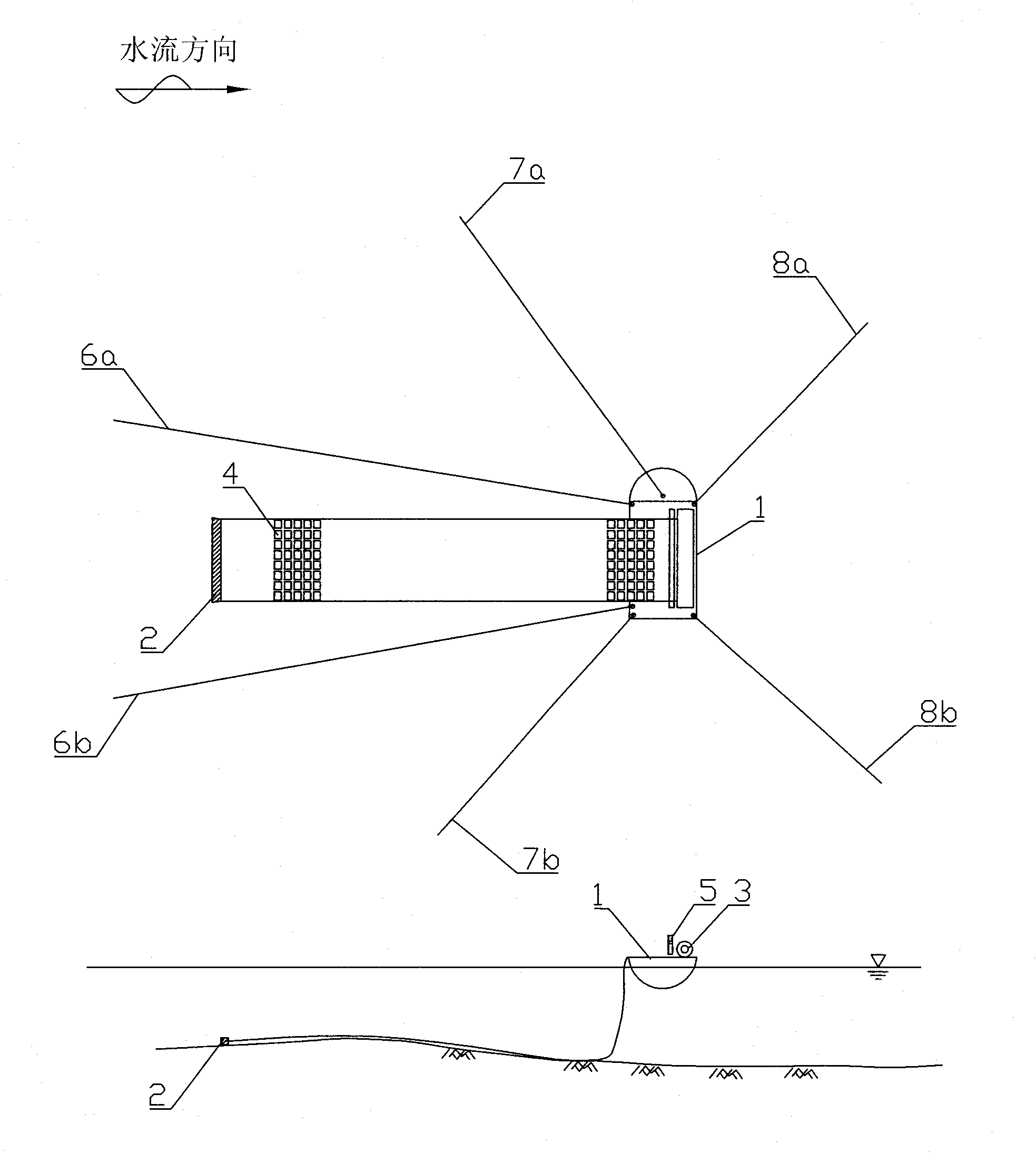 Construction method of sinking mattress along water current for river waterway regulation