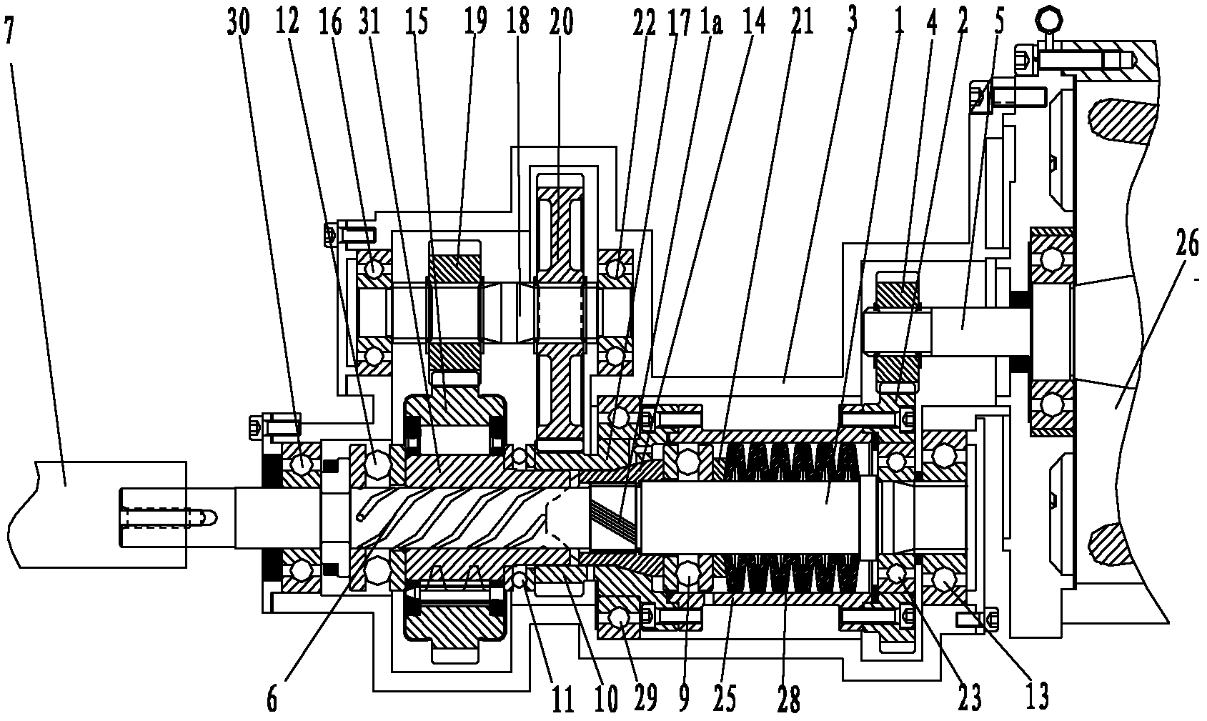 Rear drive assembly of mechanical intelligent self-adaptive automatic gearbox