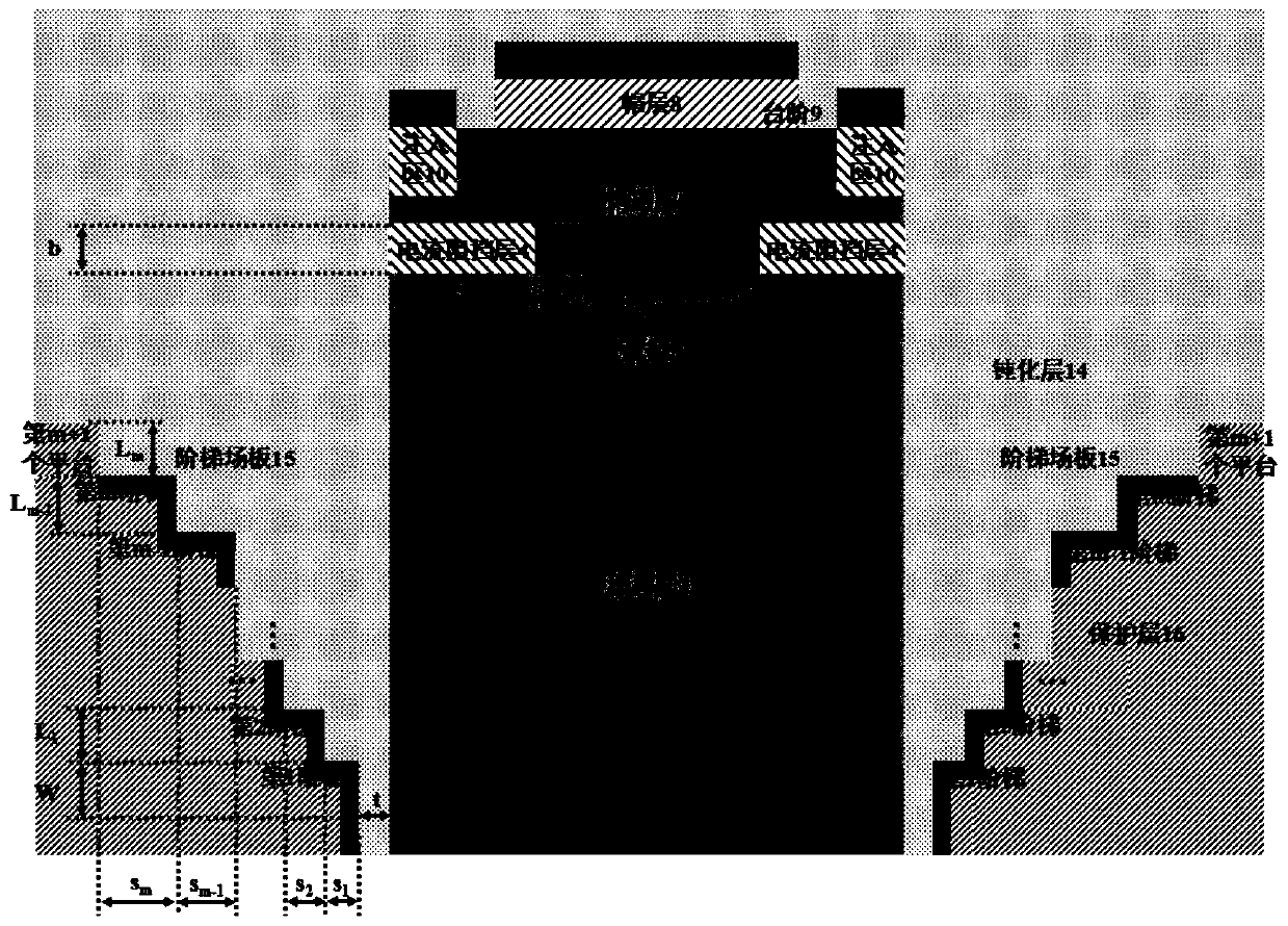 Current aperture heterojunction transistor based on drain field plate and its manufacturing method