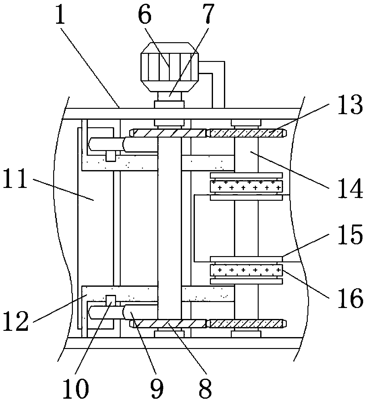 Continuous quenching device for track with turnover function