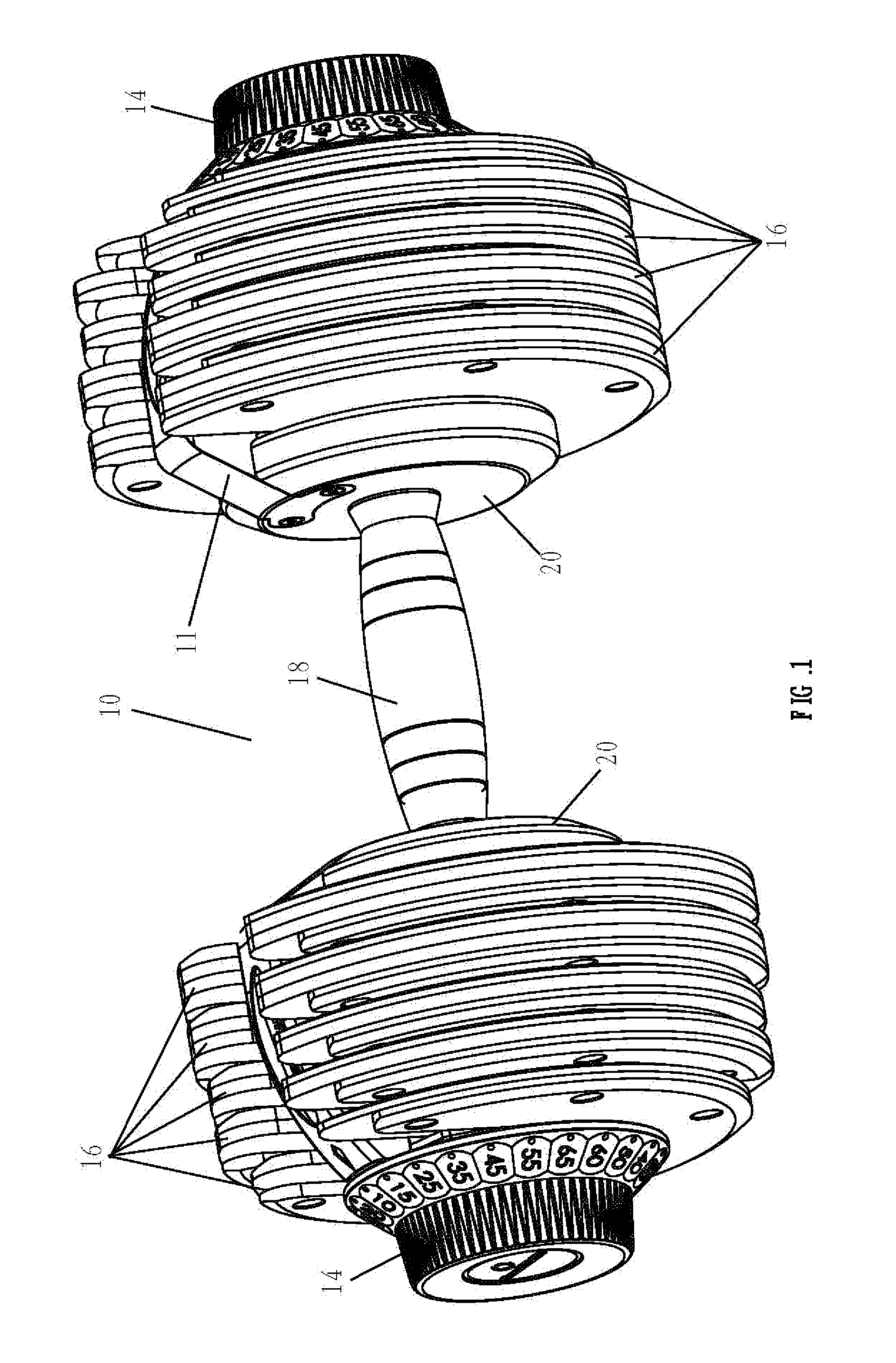 Adjustable dumbbell system