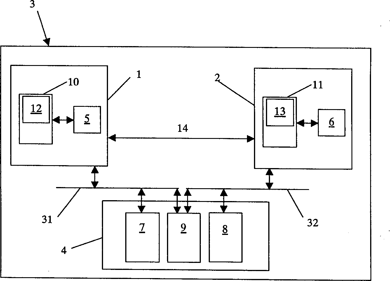 Data internal storage managing system and method, and related multiprocessor network