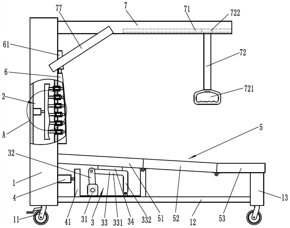 Intelligent bed with elder getting-on and getting-off assisting device