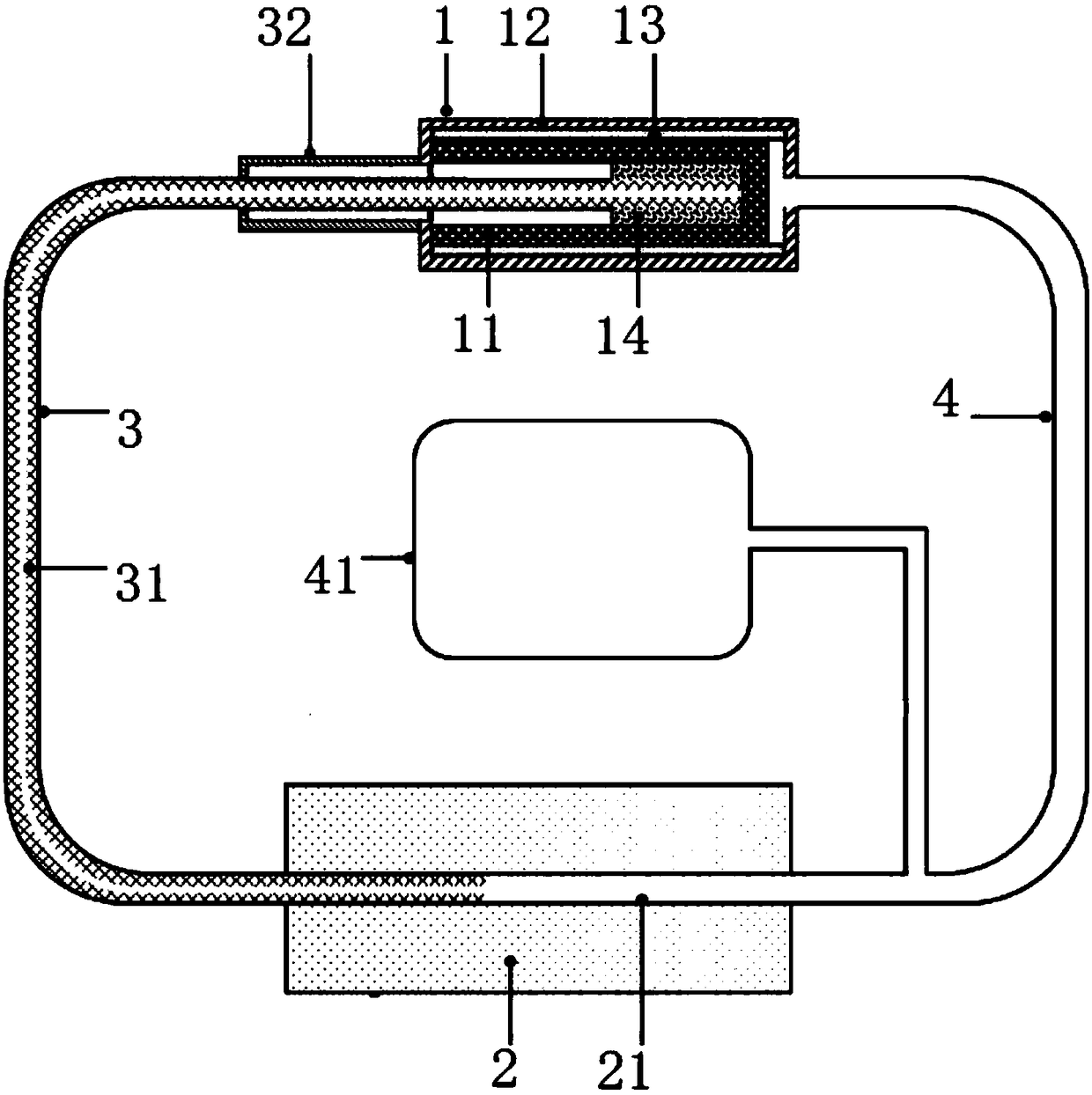 Low-temperature loop heat pipe