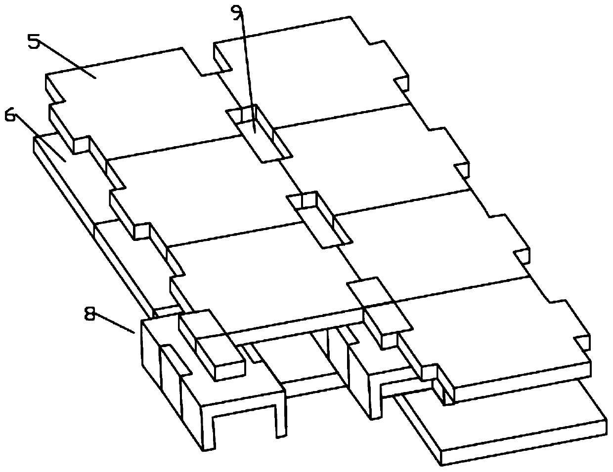 Water penetration pavement structure in sponge city