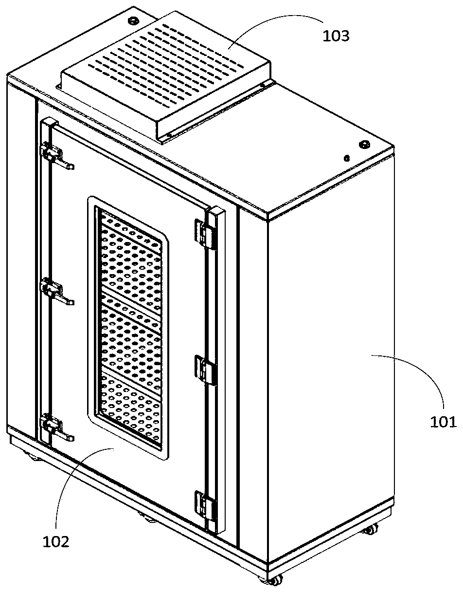 Low-oxygen constant-humidity storage device and storage method thereof